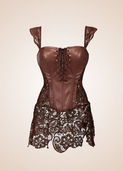 Steampunk Corset With Mesh Skirt - Steampunk Australia