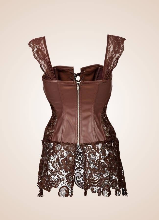 Steampunk Corset With Mesh Skirt - Steampunk Australia