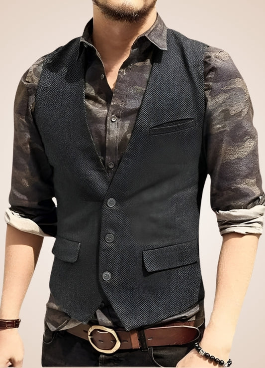 Steampunk Dark Gray Suit Vest - Steampunk Australia