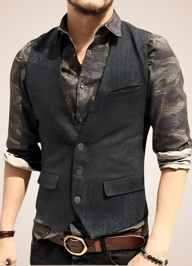 Steampunk Dark Gray Suit Vest - Steampunk Australia