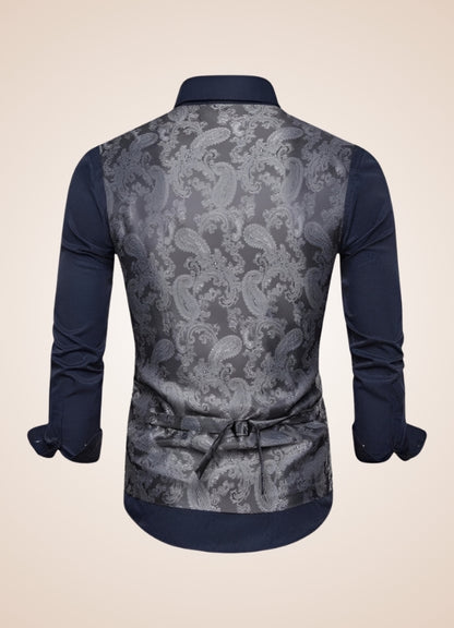 Steampunk Double Breasted Grey Vest - Steampunk Australia