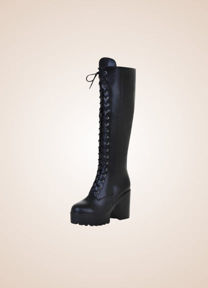 Steampunk Faux Leather Lace Boots - Steampunk Australia