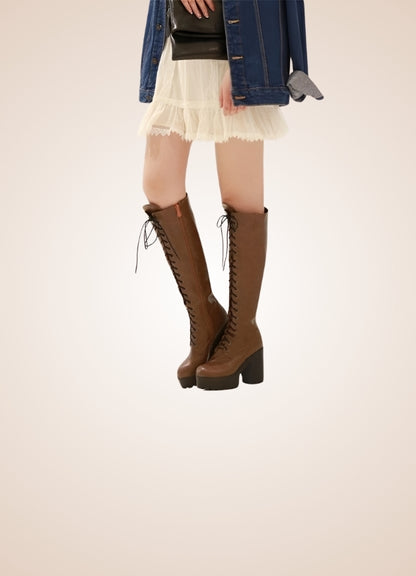Steampunk Faux Leather Lace Boots - Steampunk Australia