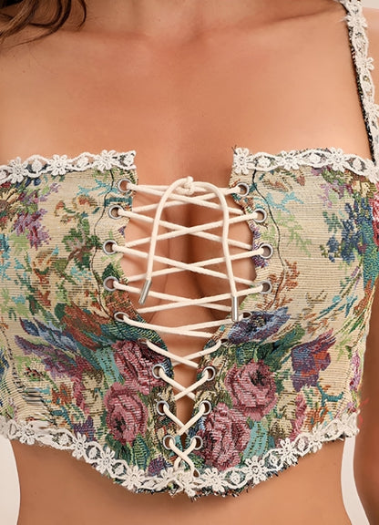 Steampunk Flower Pattern Bustier - Steampunk Australia