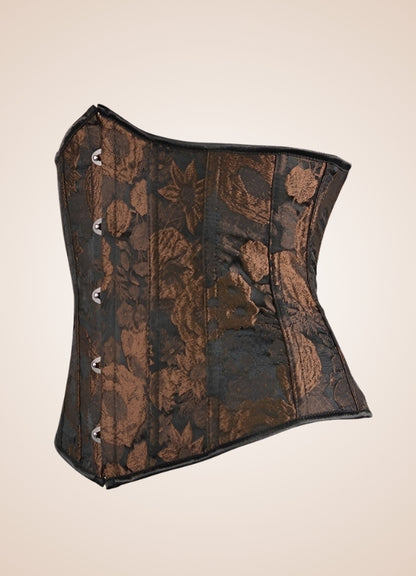 Steampunk Flower Pattern Underbust Corset - Steampunk Australia