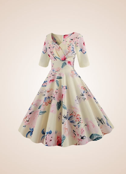 Steampunk Flower Print Dress - Steampunk Australia