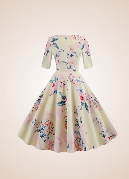 Steampunk Flower Print Dress - Steampunk Australia