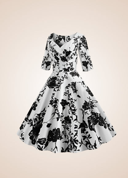 Steampunk Flower Print Dress - Steampunk Australia