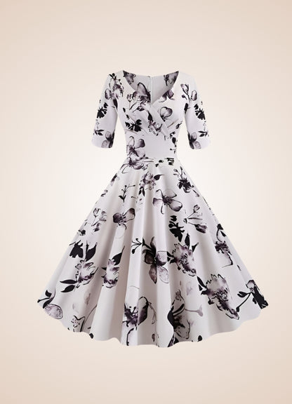 Steampunk Flower Print Dress - Steampunk Australia