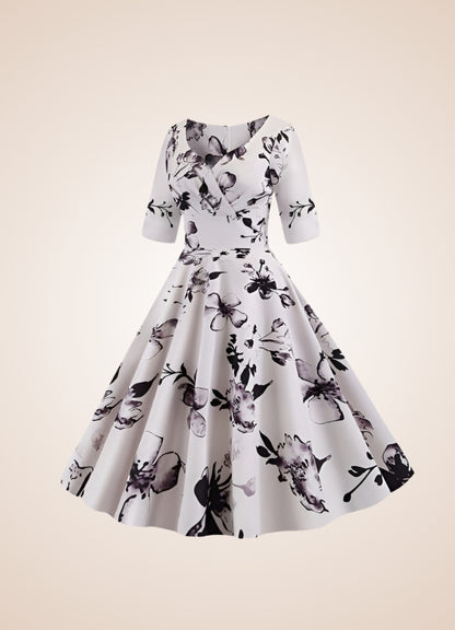 Steampunk Flower Print Dress - Steampunk Australia