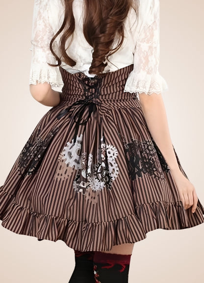 Steampunk Gear Pattern Skirt - Steampunk Australia