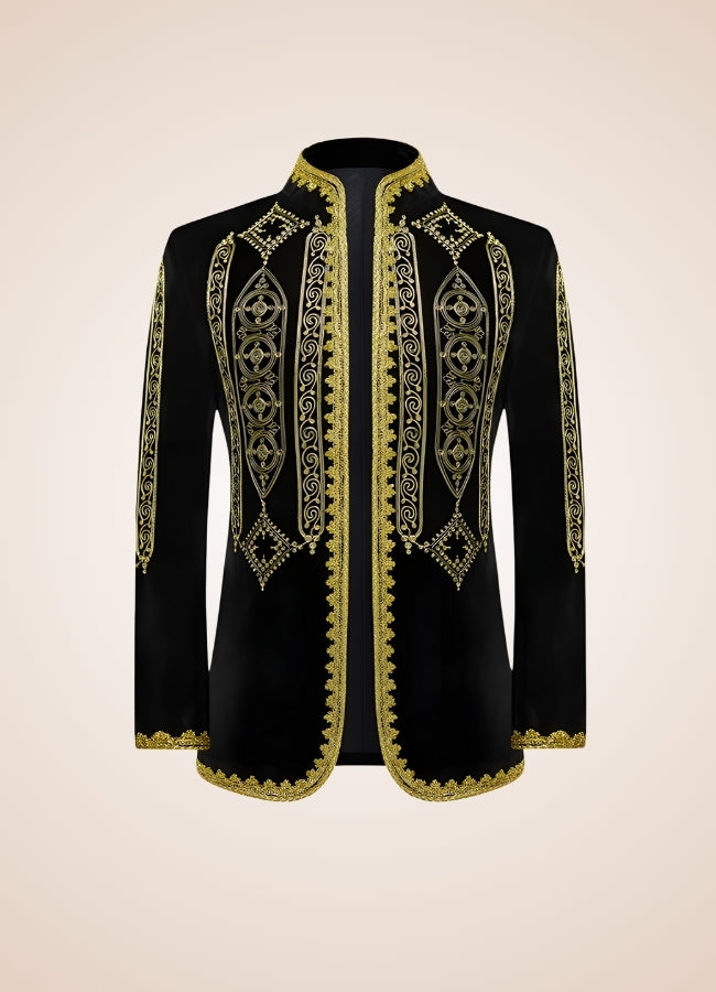 Steampunk Gold Embroidery Jacket - Steampunk Australia