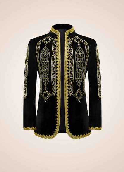 Steampunk Gold Embroidery Jacket - Steampunk Australia