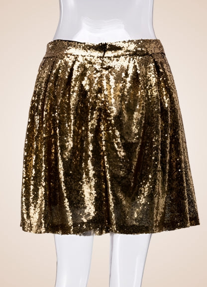 Steampunk Golden Mini Skirt - Steampunk Australia