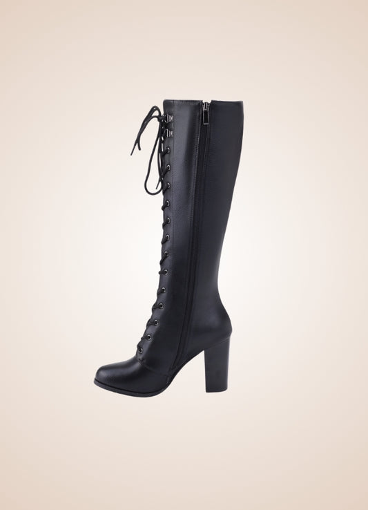 Steampunk Goth Black Chunky Boots - Steampunk Australia