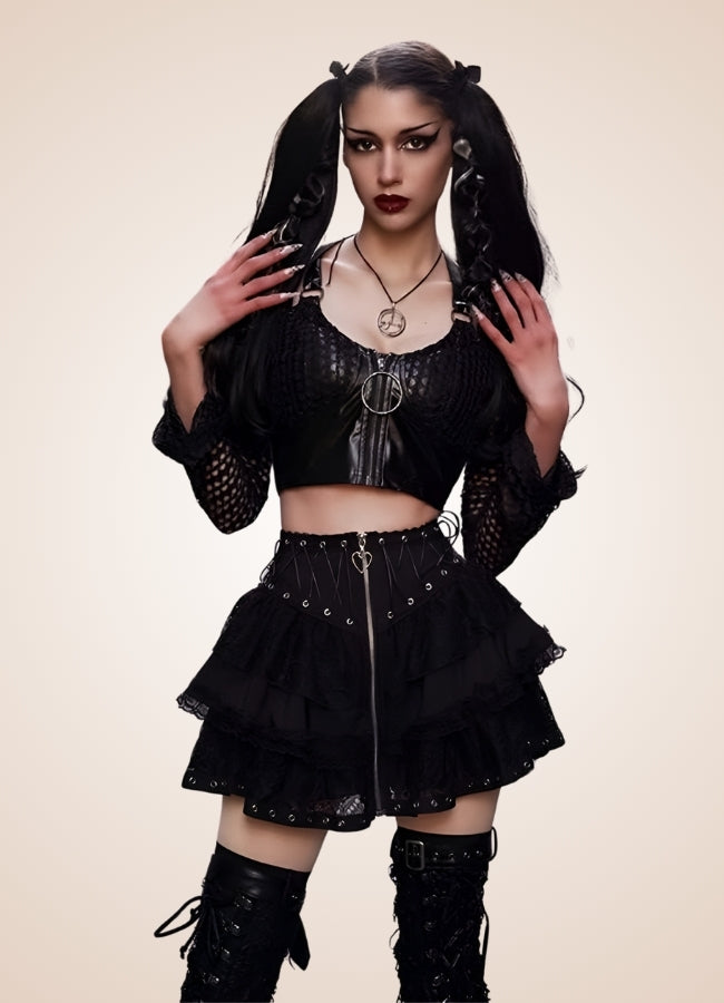 Steampunk Goth Mini Skirt - Steampunk Australia