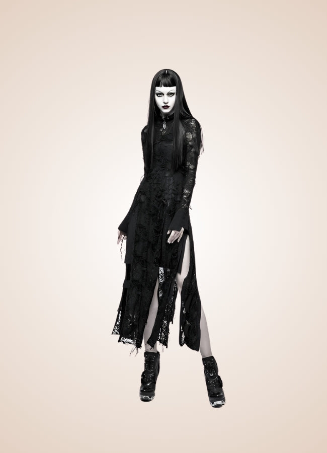Steampunk Gothic Long Sleeve Dress - Steampunk Australia