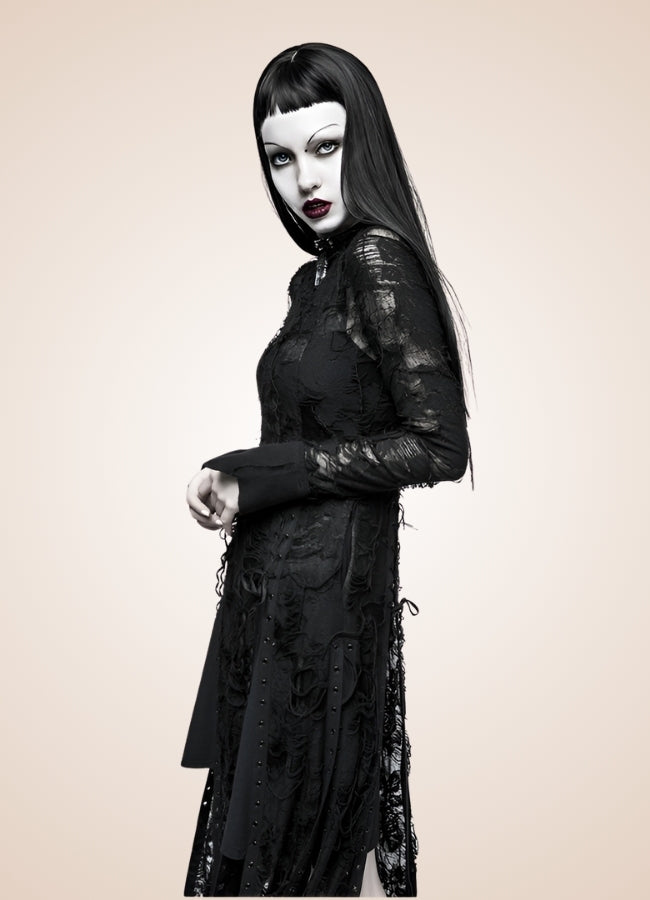 Steampunk Gothic Long Sleeve Dress - Steampunk Australia