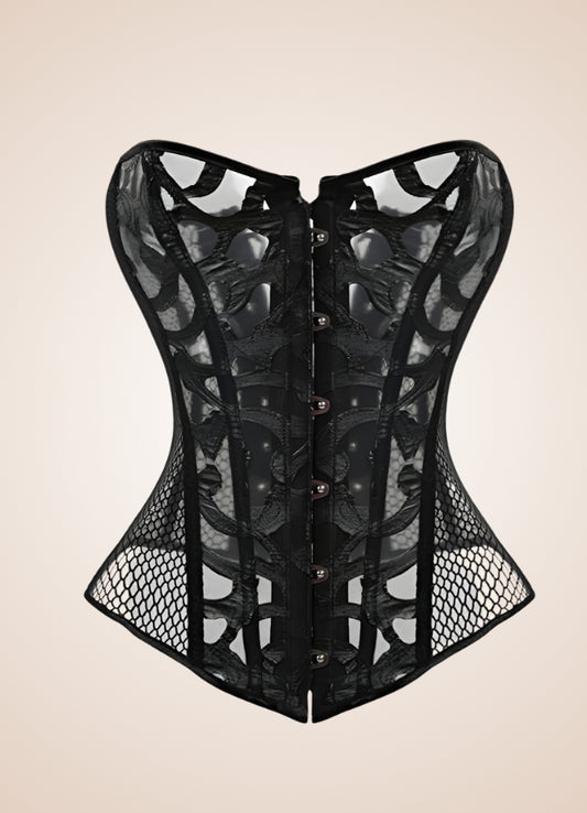 Steampunk Gothic Mesh Corset - Steampunk Australia