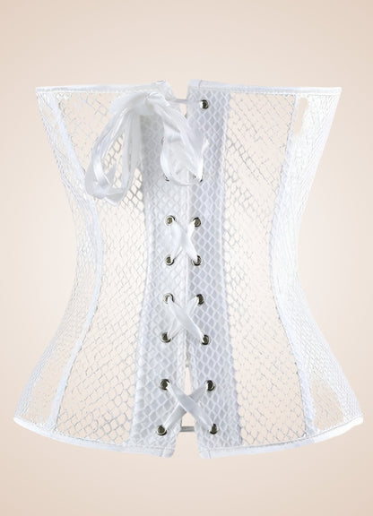 Steampunk Gothic Mesh Corset - Steampunk Australia
