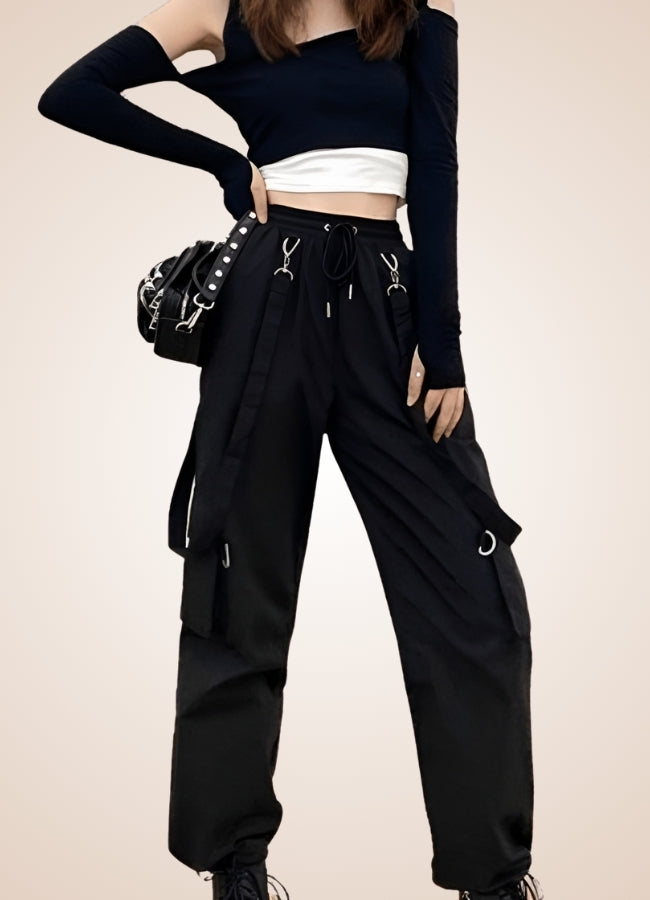 Steampunk Gothic Straps Pants - Steampunk Australia