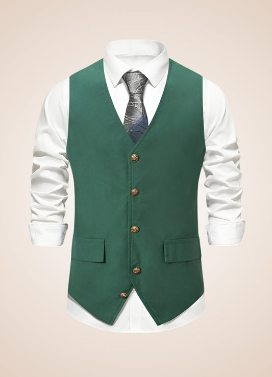 Steampunk Green Suit Vest - Steampunk Australia