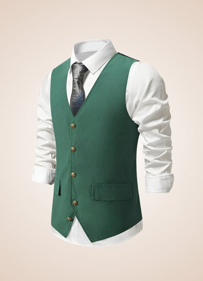 Steampunk Green Suit Vest - Steampunk Australia