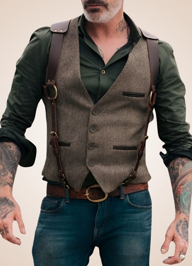 Steampunk Herringbone Vest - Steampunk Australia