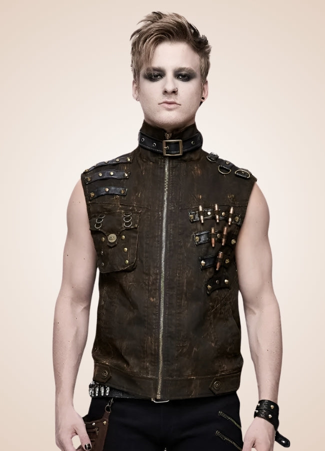 Steampunk High Neck Vest - Steampunk Australia