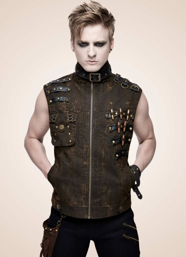 Steampunk High Neck Vest - Steampunk Australia