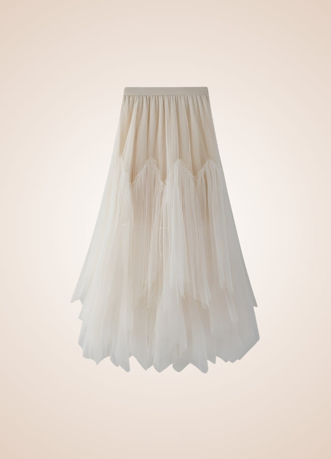 Steampunk Irregular Long Tulle Skirt - Steampunk Australia