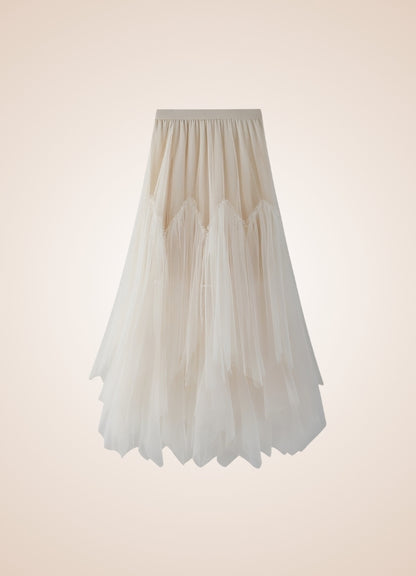 Steampunk Irregular Long Tulle Skirt - Steampunk Australia