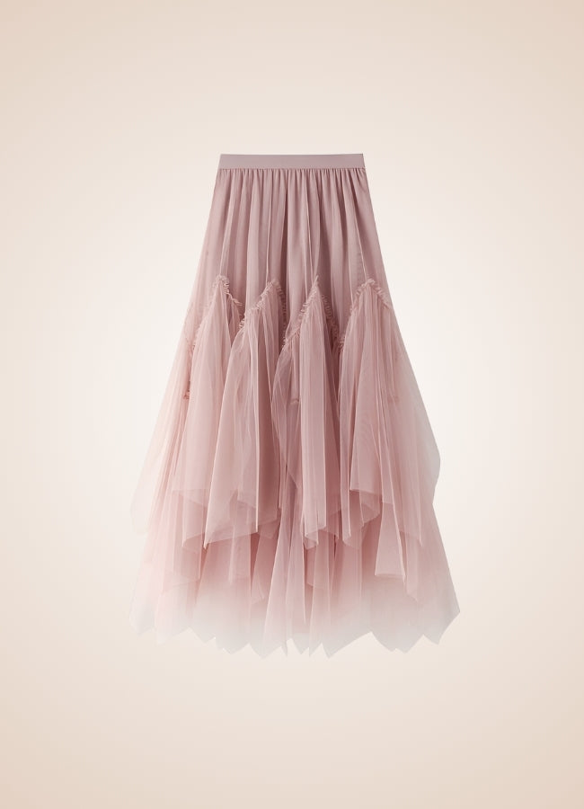 Steampunk Irregular Long Tulle Skirt - Steampunk Australia