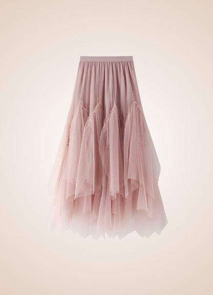 Steampunk Irregular Long Tulle Skirt - Steampunk Australia