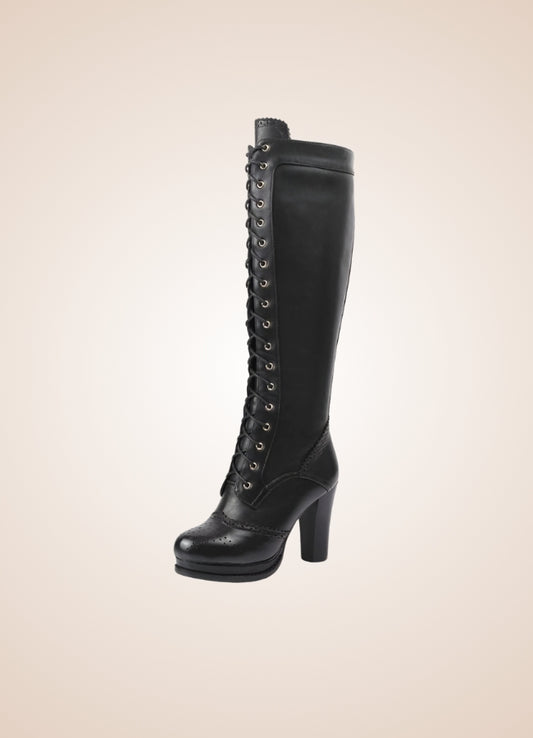 Steampunk Lace Up Long Boots - Steampunk Australia