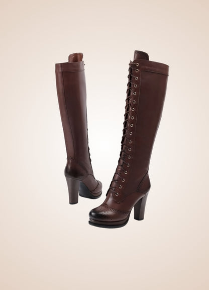 Steampunk Lace Up Long Boots - Steampunk Australia