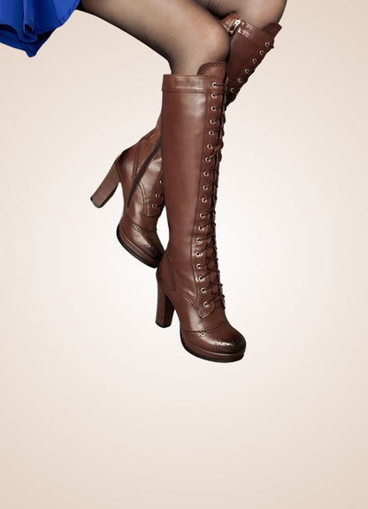 Steampunk Lace Up Long Boots - Steampunk Australia