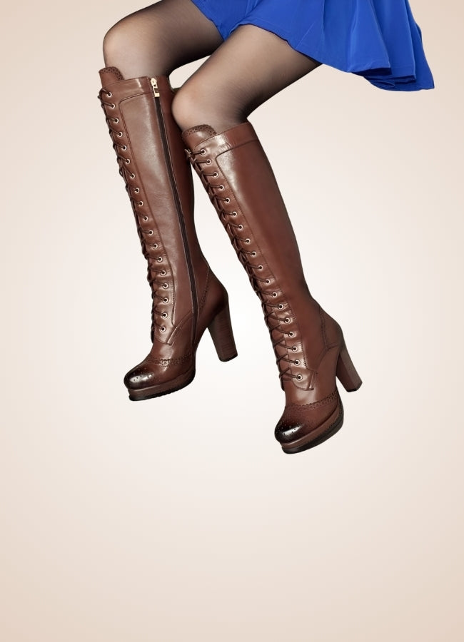Steampunk Lace Up Long Boots - Steampunk Australia