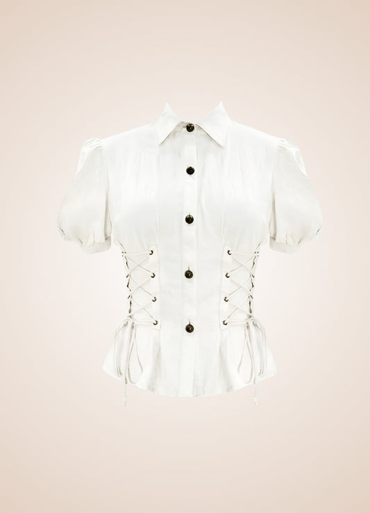 Steampunk Lace Up Top - Steampunk Australia