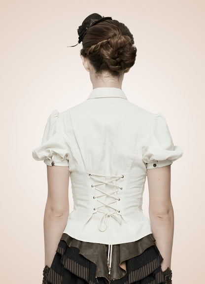 Steampunk Lace Up Top - Steampunk Australia
