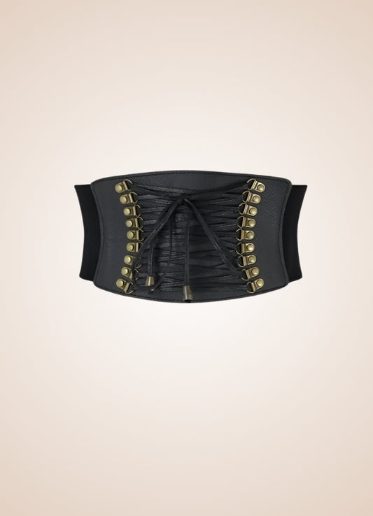 Steampunk Leather Belt Corset - Steampunk Australia
