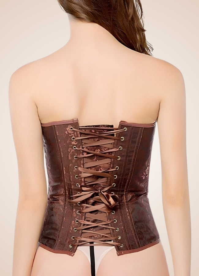Steampunk Leather Zipper Corset - Steampunk Australia