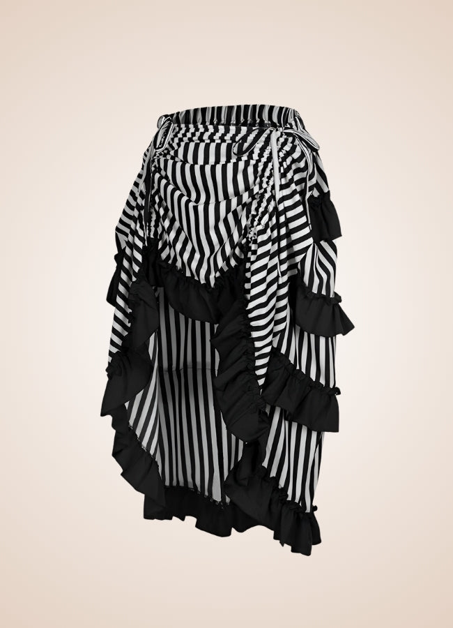 Steampunk Medieval Stripped Skirt - Steampunk Australia
