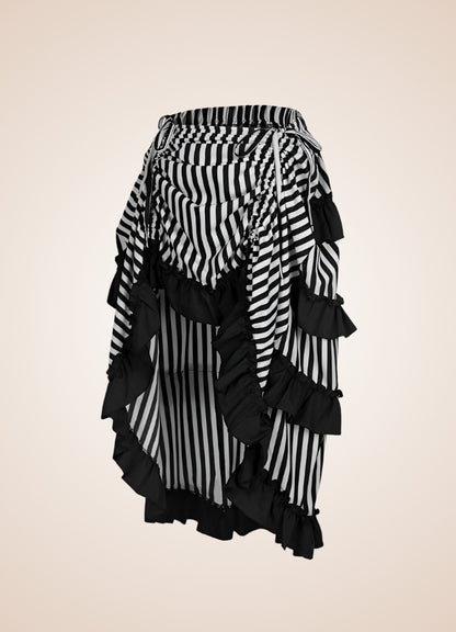 Steampunk Medieval Stripped Skirt - Steampunk Australia