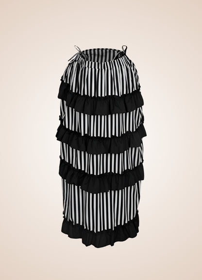 Steampunk Medieval Stripped Skirt - Steampunk Australia