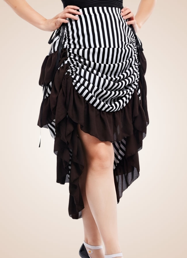 Steampunk Medieval Stripped Skirt - Steampunk Australia