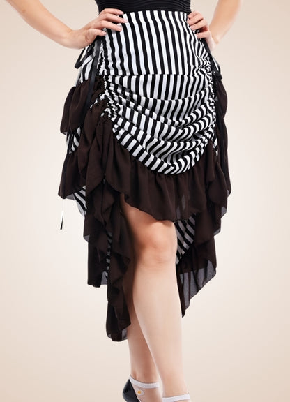 Steampunk Medieval Stripped Skirt - Steampunk Australia