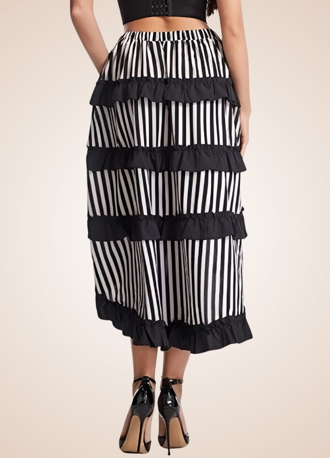 Steampunk Medieval Stripped Skirt - Steampunk Australia