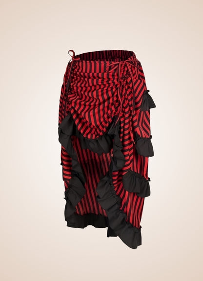 Steampunk Medieval Stripped Skirt - Steampunk Australia
