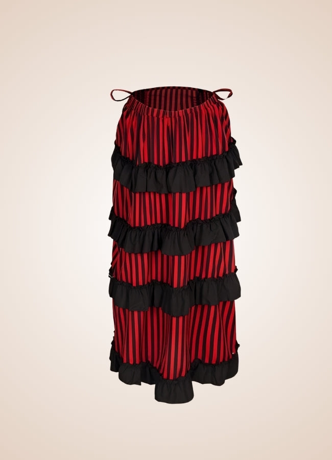 Steampunk Medieval Stripped Skirt - Steampunk Australia
